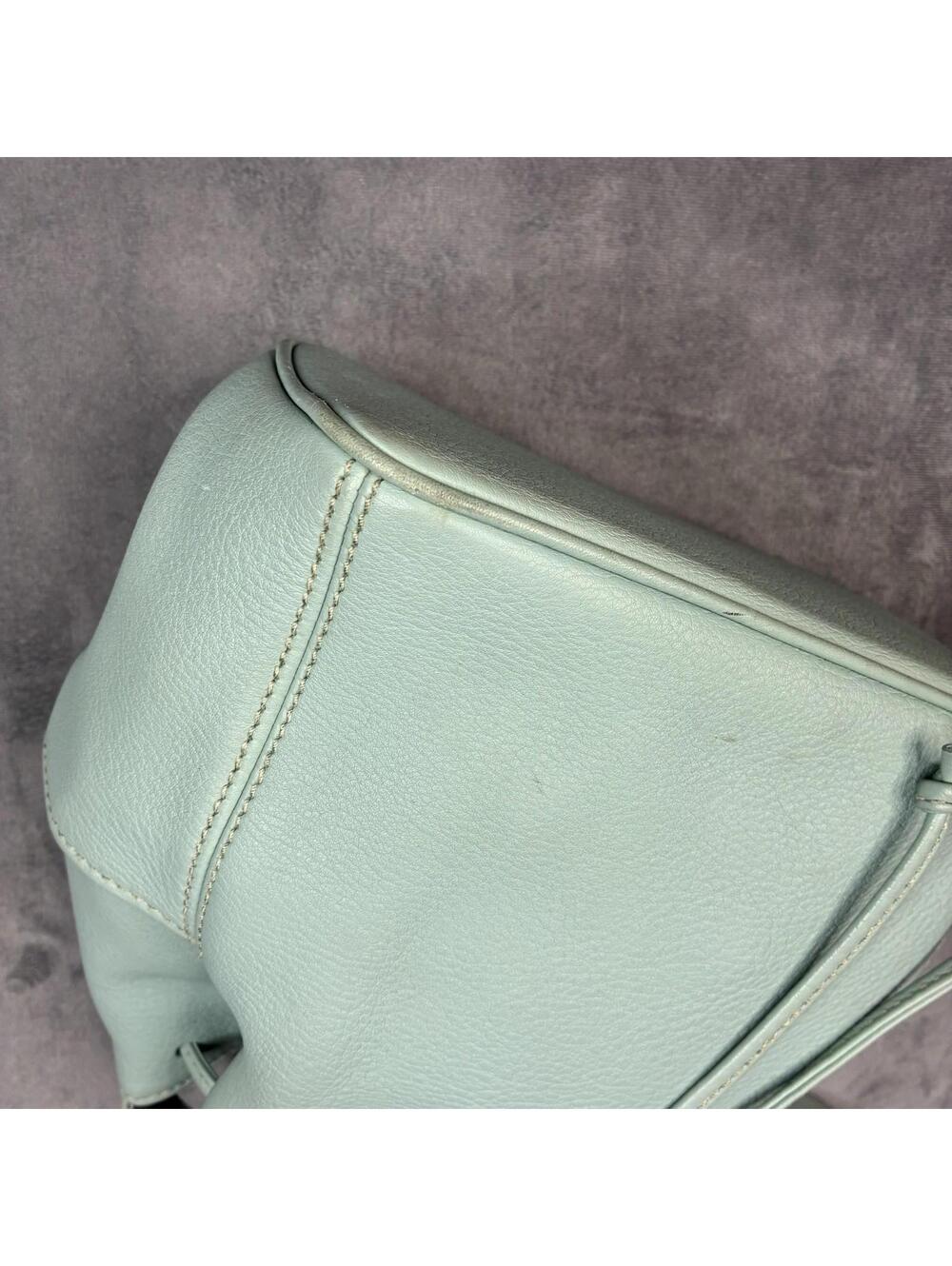 Vintage Coach Sonoma Drawstring Bucket Bag 4926 Mint Green Leather USA - Picture 8 of 15